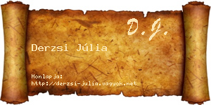 Derzsi Júlia névjegykártya